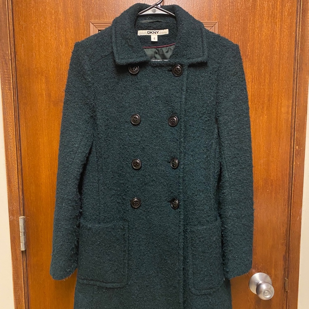 DKNY Pea Coat Emerald Green